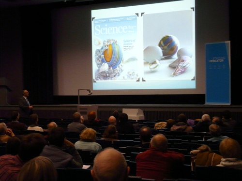 Photos der Helmholtz-Vorlesung mit Prof. Dr. Andreas Bausch