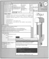 Windows als Tableau: Screenshot der Benutzeroberfläche von Smalltalk des Rechners Alto, Xerox PARC, c. 1975
